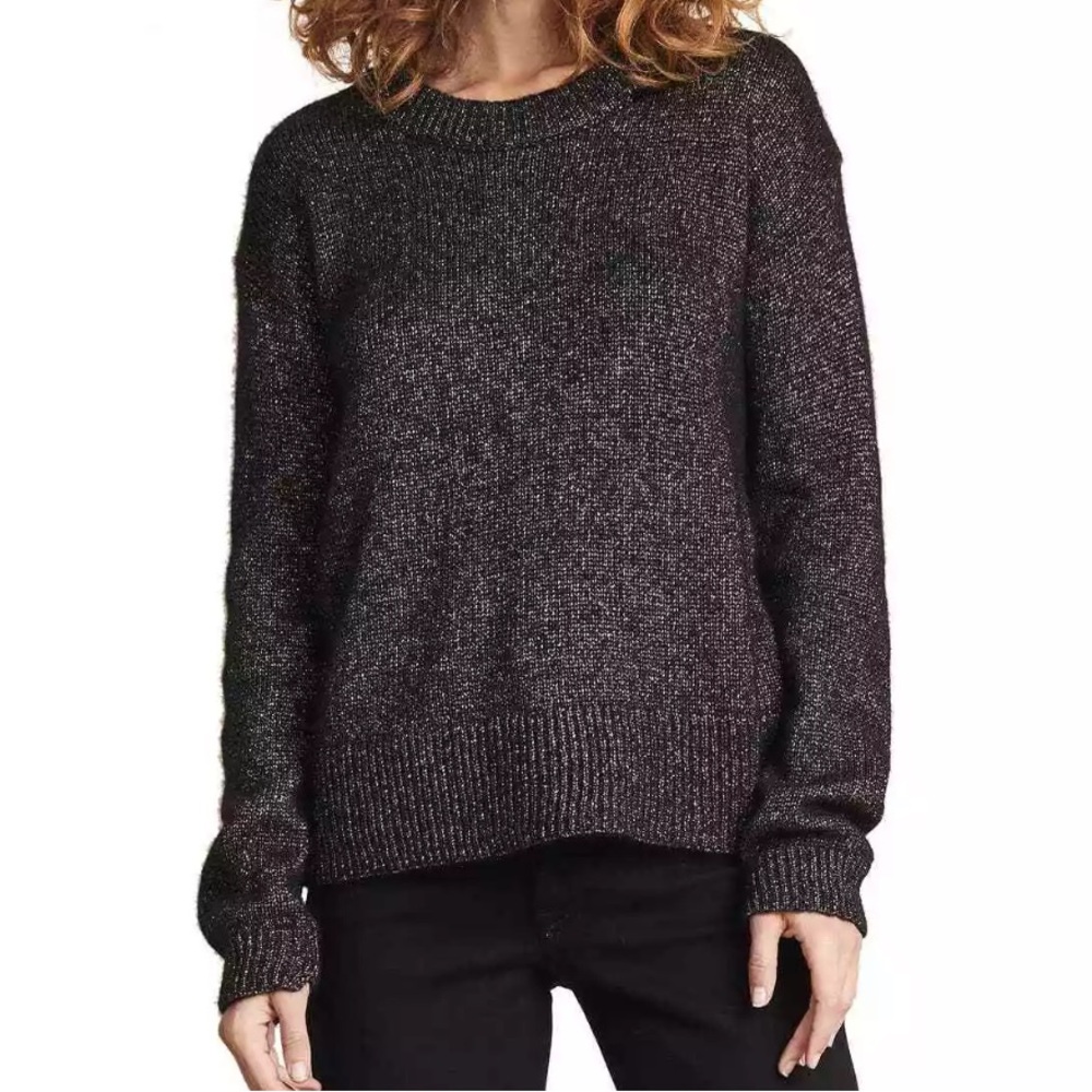 A.L.C. Bowen Metallic Flyaway Back Wool Alpaca Sweater Size XS